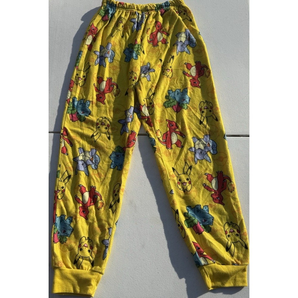 Pokemon Pajama Lounge Pants Boys Size 6-7 Yellow Pikachu Squirtle Charmander